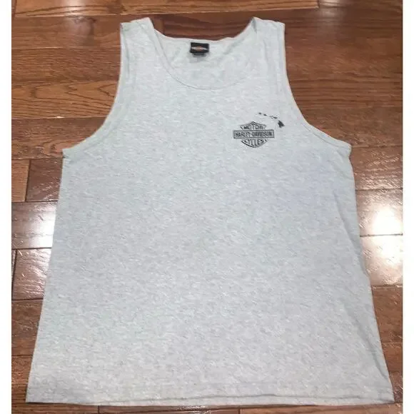 Harley Davidson Honolulu Tank L Y2K Biker Graphic - Picture 1 of 5